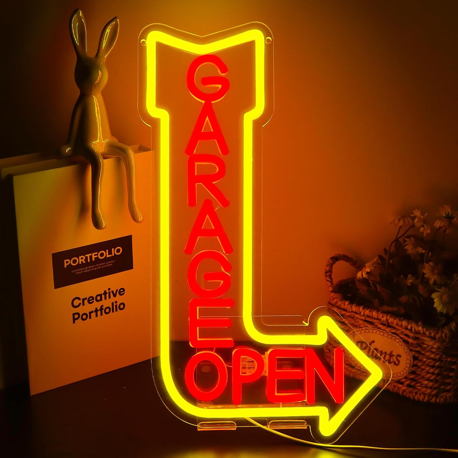 Auto Repair Shop Open - ﻿ Letrero Luminoso LED USB para