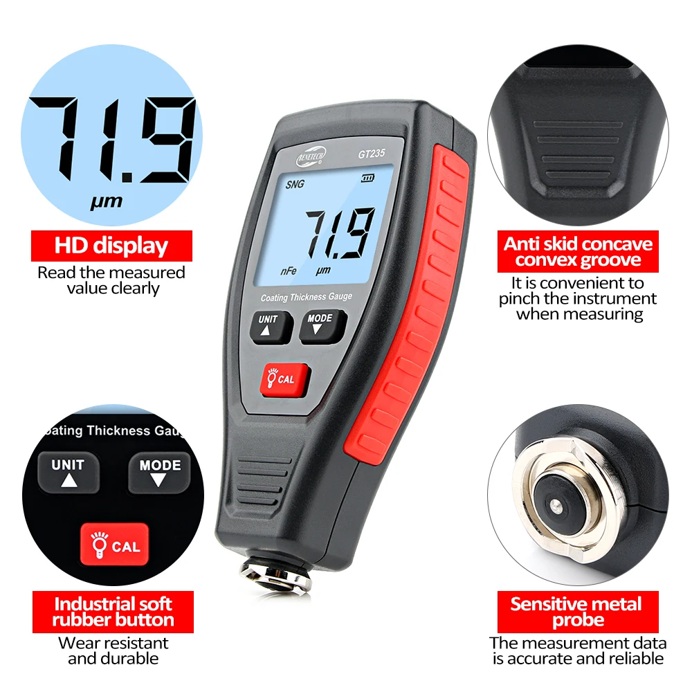 Medidor de espesor de recubrim - Paint Thickness Gauge reseña y precio